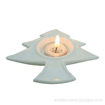 Christmas Ceramic Candle Stand, OEM and ODM Orders Welcomed